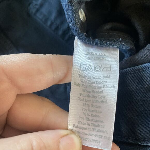 Everlane Pants Mens 34x 32 ( Actual 35x 30.5) Blue Cotton Stretch Slim 5 Pocket - Picture 5 of 9